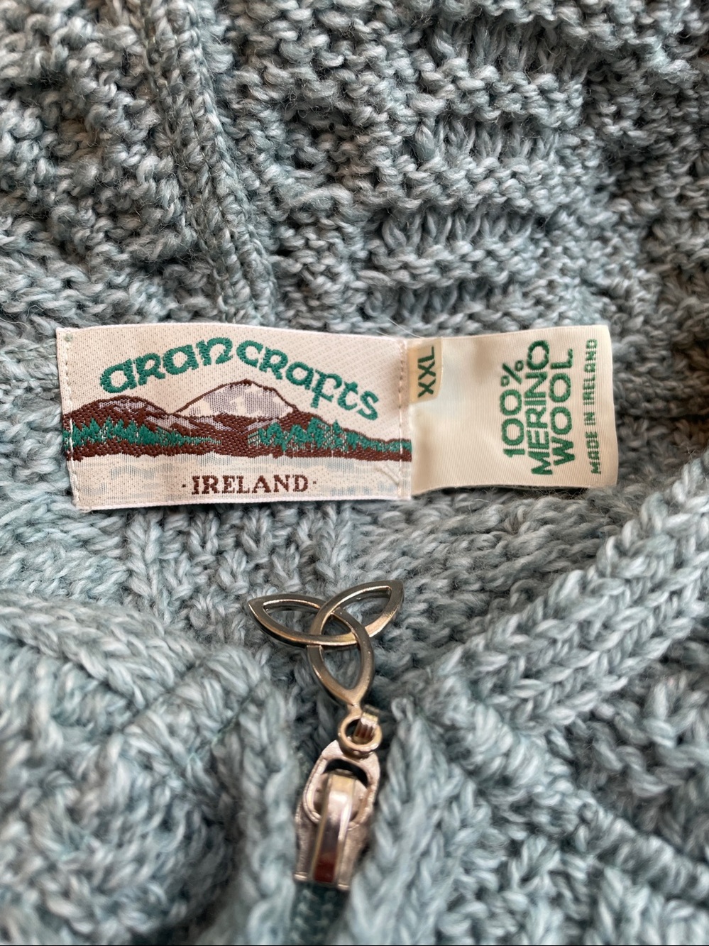 Aran Crafts Cardigan Womens Hooded Full Zip Merino Wool Aran Cable Ireland - Picture 4 of 7